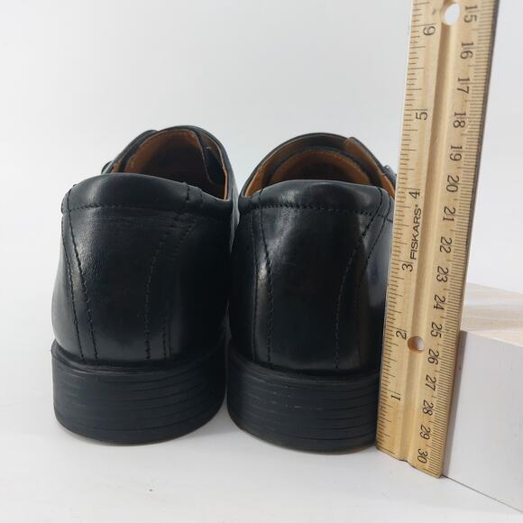 Men's Black Leather Oxfords - Picture 4 of 10